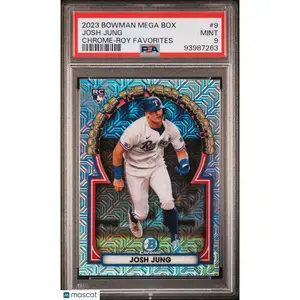 Josh Jung PSA 2023 Bowman Mega Box Chrome Roy Favorites Rookie 9
