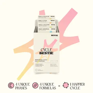 Cycle Bestie - Biohacking Supplement for Cramps Energy Bloating & Hormone Balance 28 V-Caps Healthcare Fitness Dietary Vitamin
