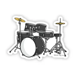 Blank Tag Co.® Waterproof Sticker - Drum Set