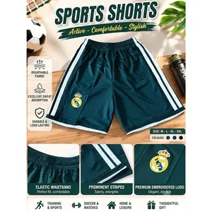 NEW Unisex Soccer/Football Real Madrid Team 206/27 Home Short - BLUE QKR