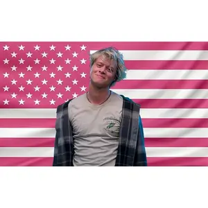 Flag 3x5ft JJ Tapestry Pink Rafe America Funny Cameron Maybank Flag poster with 4 Brass Grommets for College Dorm Decor, Room Decor Flag Merch Gift