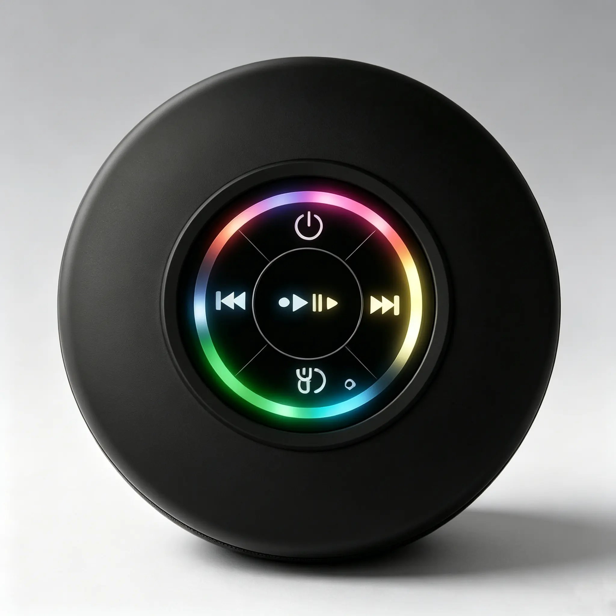 IPX6 Waterproof Portable Speaker - Audio Device for Shower Singing, Cool LED Light Show, USB Charge, Hands-Free Calling, Smartphone Compatible, Rechargeable Bathroom-Safe Speaker, Cell Batteries