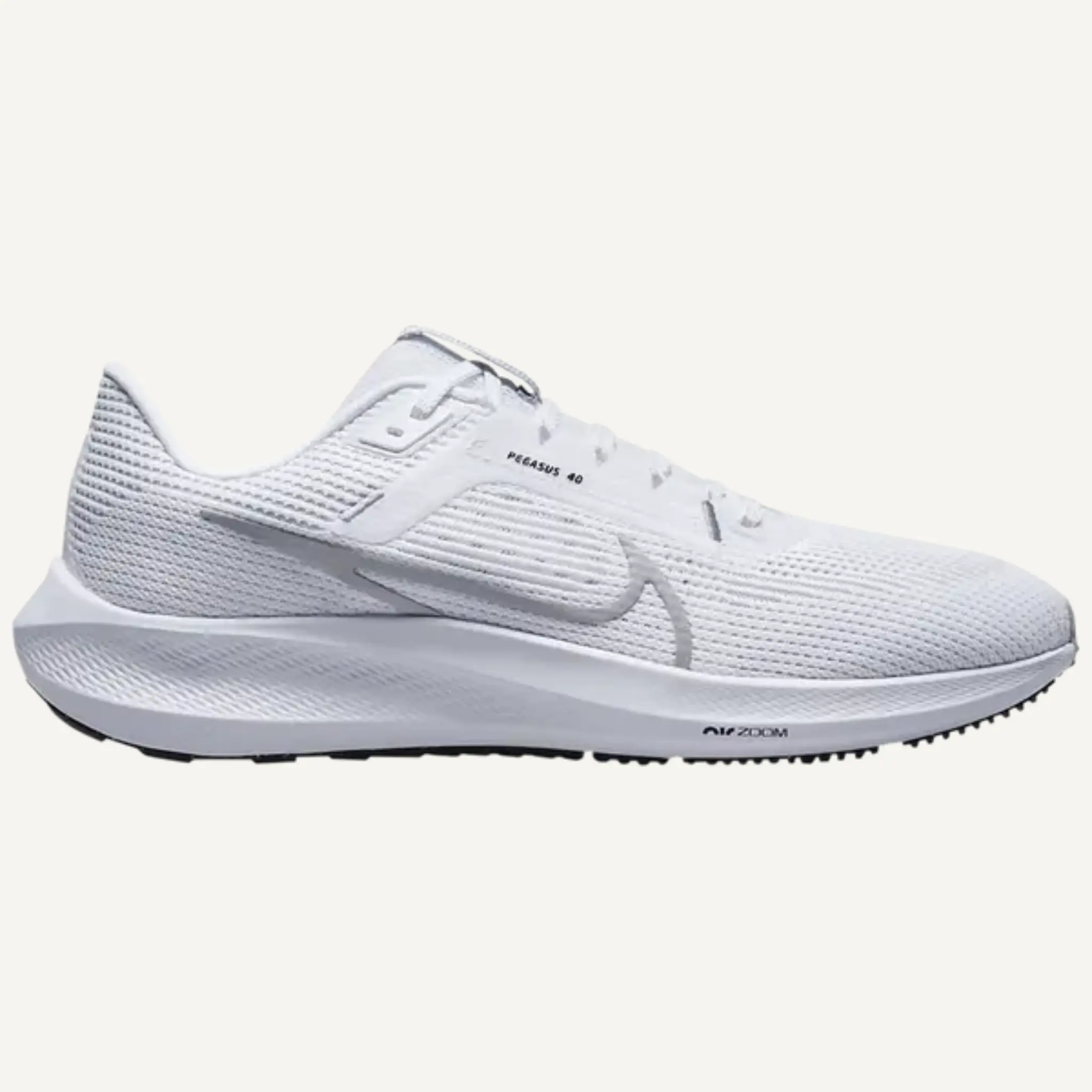 Nike Men's White Air Zoom Pegasus 40 Running Shoes - Male Sport Sneaker with Mesh Upper, Standard Fit, Style DV3853-102