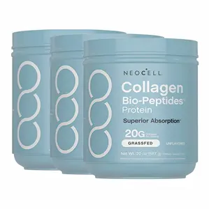 3 Pack NeoCell Collagen Peptides Powder 20oz - Grassfed Protein Supplement CV- Advanced with 18 Essential Amino Acids