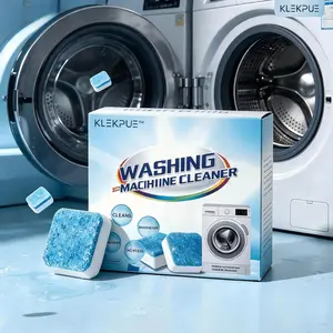 Washing Machine Cleaner Tablets,Deep Cleans and Deodorizes Front and Top Loading Cleaning tablets s - 12 Pack for a 6 Month Supply, Removes Residue, Grime, and Odors. Septic Safe.