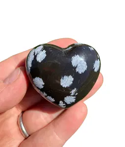 Snowflake Obsidian Heart - Polished Stone