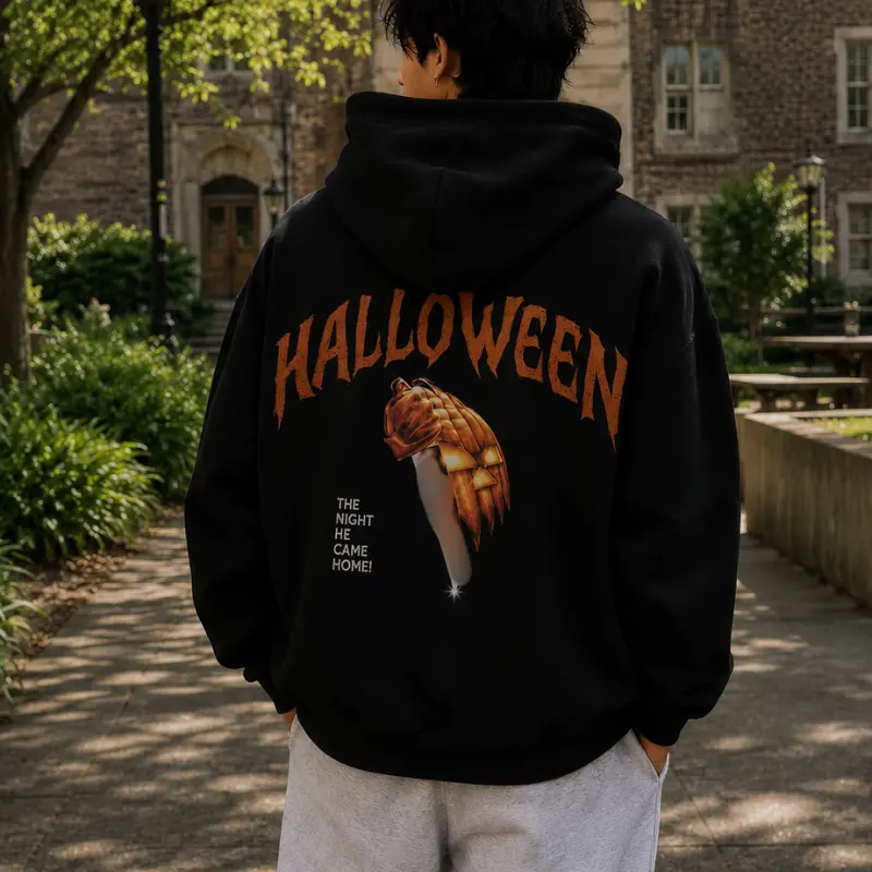 Retro Halloween Movie Sweatshirt Hoodie, Scary Movie Graphic Shirt, Spooky Season, Gift for Him and Her Womenswear Tops Cotton