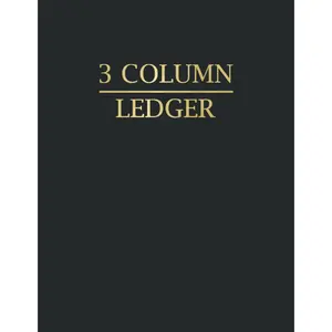 3 Column Ledger: Simple Accounting Ledger Book, 3 Column, Large size 8.5x11 inches, 120 pages : Bookkeeping Form for small business owners