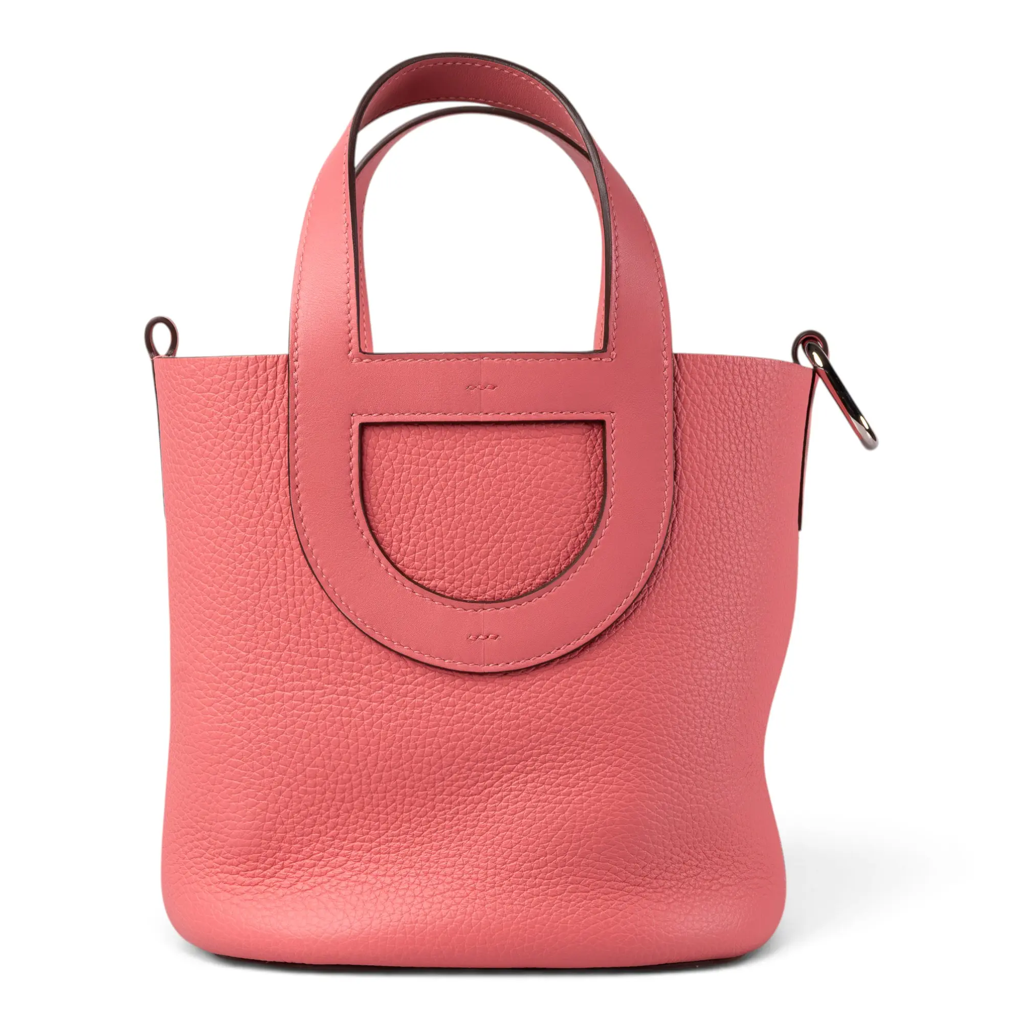 Pre-owned HERMÈS leather Shoulder Bags In the Loop 18 Rose Azalee Taurillon H26073986