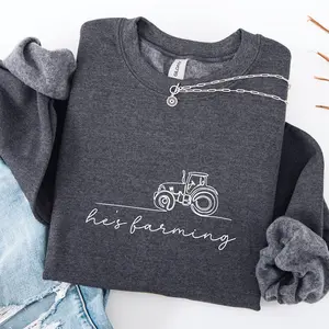 He's Farming Sweatshirt, Farmer Wife Sweatshirt, Farm Sweatshirt, Farming Gifts, Farmer Girlfriend, Gift for Farmer, Farmer Sweatshirt