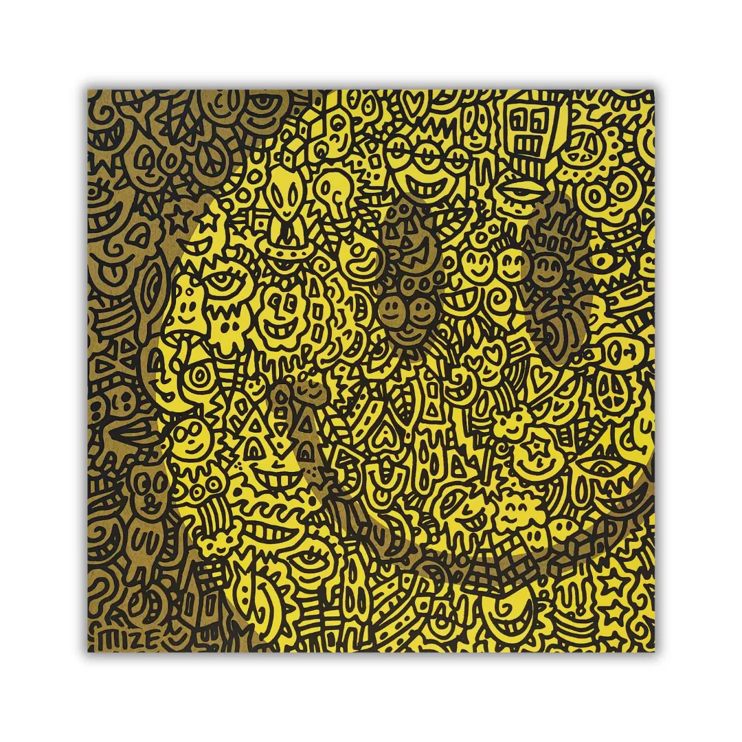 Chad Mize Hand-Made SMILE Limited Edition Screen Print, Collectible Art for Home Decor