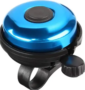 Classic Aluminum Bike Bell with Loud Crisp Clear Sound Fits Most Mountain and Road Bikes for Adults and Kids Blue Finish