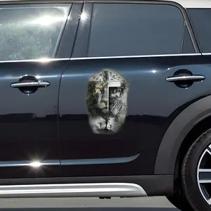 Jesus Cross & Lion of Judah Vinyl Decal – Christian God Prayers, Jesus Sacrifice Sticker, Religious Faith Decal for Cars, Trucks, Windows, Laptop – Durable & Weatherproof