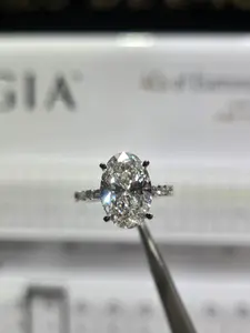 Oval Rings 💍 Center Oval 4 Carat 💎 IGI Labgrown Diamond