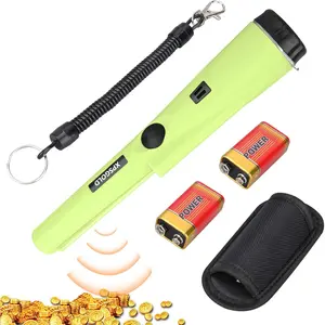 Detector Pinpointing,Waterproof Pinpointer 360 Degree Search Gold&Treasure with Belt Holster &LED Indicator& Buzzer Vibration, for Adults and Kids(Green)
