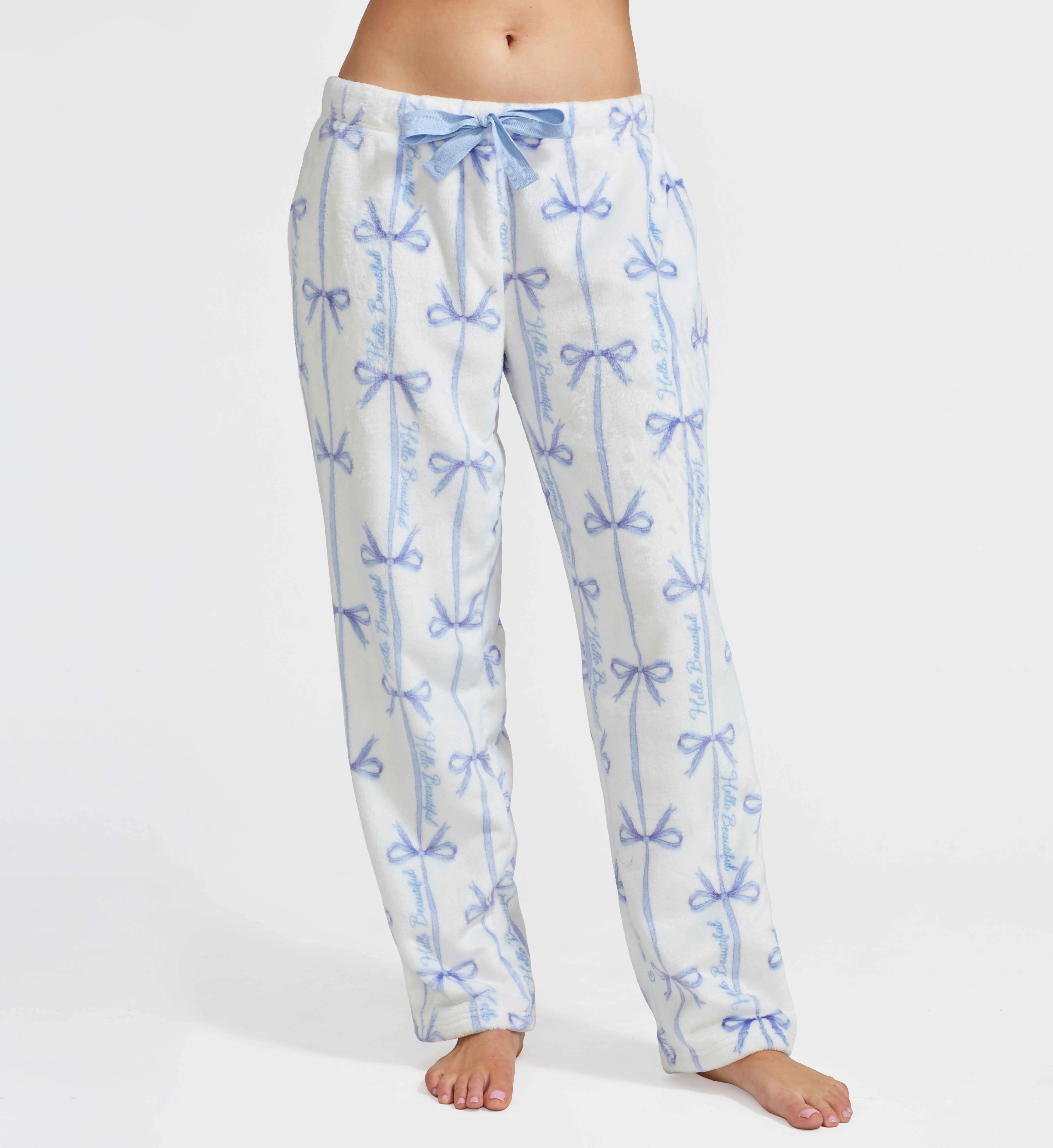 Cloud Soft Plush Lounge Pants w/Satin Pockets