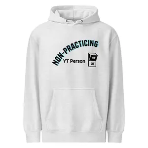 NON-PRACTICING Yt Person Unisex Premium Mid-Weight Hoodie - Fitted Casual Style with Kangaroo Pocket & Ribbed Cuffs