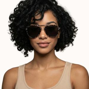 DAX Eyewear Earhart Fashion Sunglasses Modern Aviator Sunglasses with UV400 Protection & TAC Polarized Lenses for Hair-Friendly Wear
