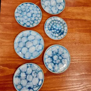 4" One-of-a-Kind Pottery Pillar Candle Plates