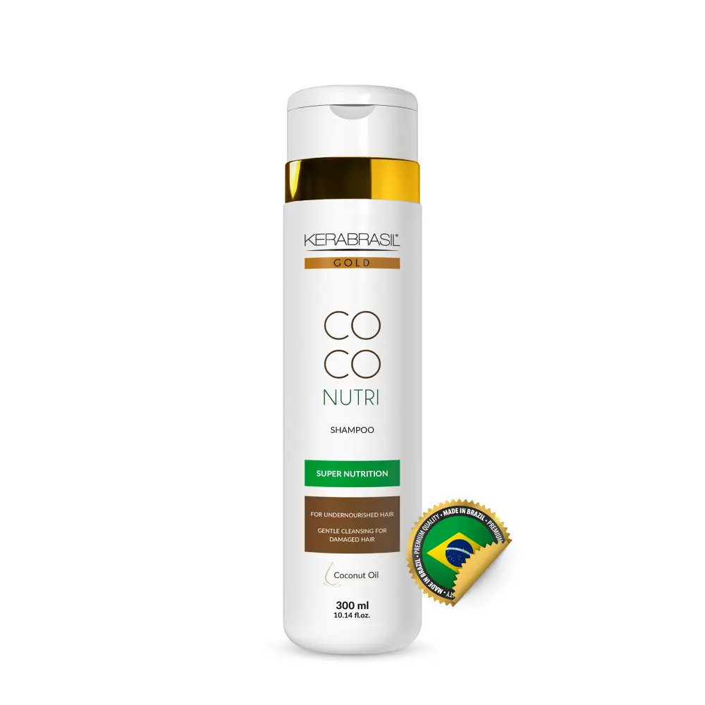 Kerabrasil Coco Nutri Shampoo - Deep Hydration with Natural Coconut Oil & Keratin for Strength & Frizz Control - 300ml