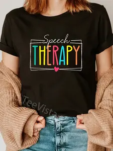 100% Cotton Speech Therapy Speech Language Pathologist SLP Men Women T-Shirt