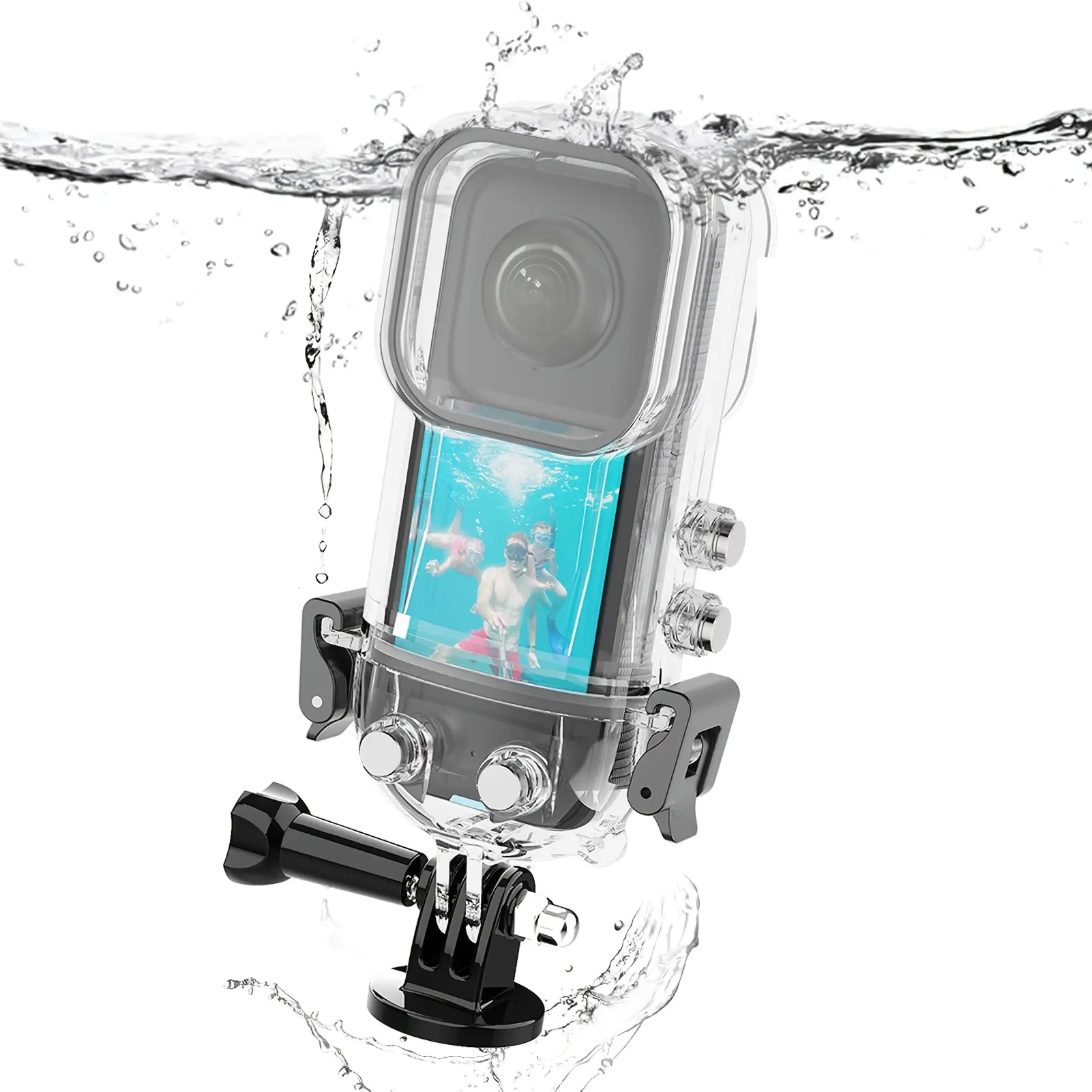 Underwater Waterproof Protective Housing Shell for Insta360 X3 Action Camera, 45M/148FT Diving Case with Bracket Accessories for Snorkeling, Brackets