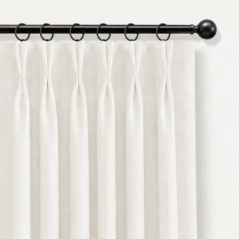 Inovaday 2pcs Blackout Curtains Linen Curtains for Living Room Bedroom Pinch Pleated Curtains Set, Thermal Room Darkening Window Linen Curtain Drapes Outdoorfun,back to school,dorm essentials,home decor,home essentials