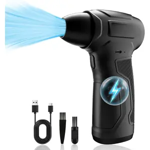 Compress Air Duster, 200000RPM Electric Air Duster with Brushless , Roller Adjustment, Rechargeable Cordless Air Blower for Keyboard, PC, , Home Cleaning Kits