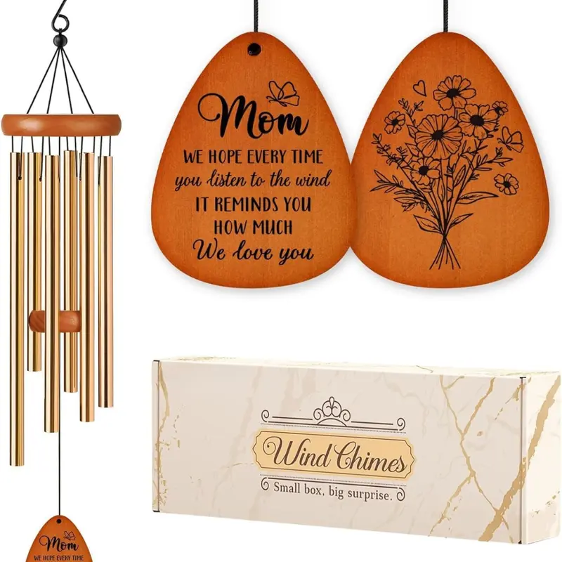 Gifts for Mom, Moms Wind Chimes, Best Gift for Mom, Mother Birthday Gift from Daughter Son, Love Reminder Gifts for Mother's Day Christmas