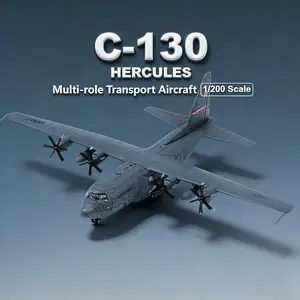 1/200 Military Model Plane C-130 Alloy Fighter Plane Model Model Airplane for Collections and Displays