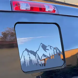 Matte Black American Flag Rear Window Decal for Trucks – All-Weather Vinyl, Universal Fit & Easy Install