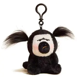 Single Dudu White-Faced Saki Monkey Pendant - Cute Monkey Face Keychain with Round Loop Connector for Backpack, Car Keys - -Saki Monkey Species Gift for Students, Couples (Valentine's, Easter) -