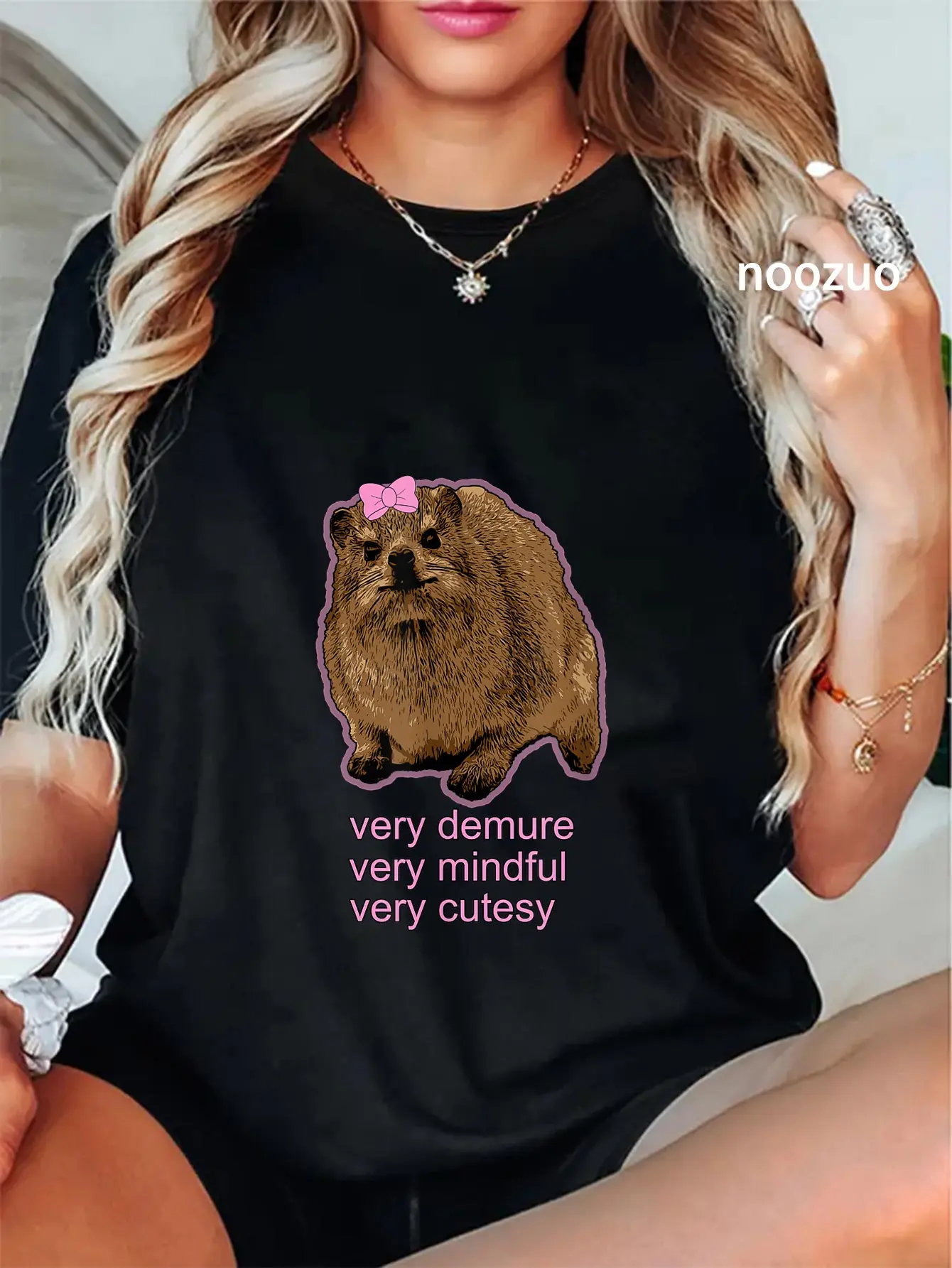 100% Cotton Demure, mindful and cutesy Rock Hyrax - Daisy! T-Shirt