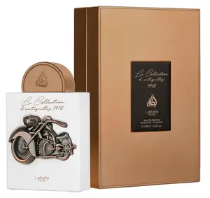 Lattafa - Pride La Collection D'Antiquites 1910 (Bike) Eau de Parfum Spray for Unisex 3.4 Ounce with Motorcycle Graphic & Notes of Tonka Bean & Vanilla Patchouli