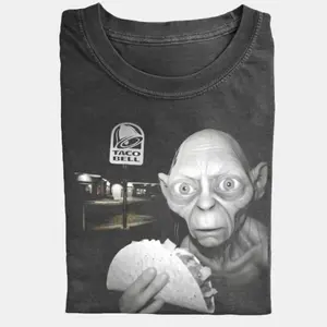 Taco Bell Gollum T-Shirt, Funny LOTR Shirt, Unisex Tee, VINTAGE Hilarious Taco Lover's Gift, More Colors