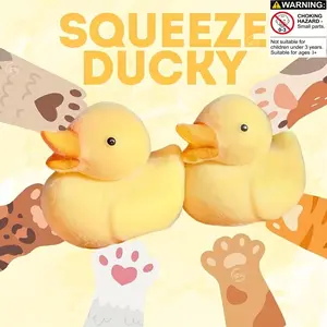 2 Pcs Duck Stress Relief Toys, Realistic Tpr Squeeze Toys, Cartoon Design, Unisex, Ideal for School Gifts, Birthday Presents, Relaxing Fun