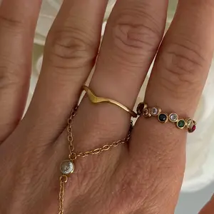 EVRY JEWELS Gold or Silver Plated Women's Hypoallergenic Lilo Ring