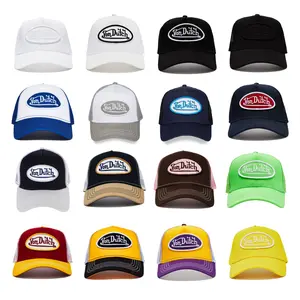 Von Dutch Classic Trucker Hats - Adjustable Snapback Cap with Embroidered Logo in Assorted Colors