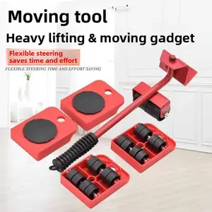 Multifunctional Hand Tool Set - Heavy-Duty Furniture Casters with 360° Swivel Wheels, Silicone Stainless Steel Grout Tool, Ratchet Socket Wrench for Fridge, Washer, Table Home Appliance Transport
