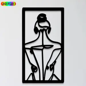 1pc Abstract Human Figure Metal Wall Art, Stylized Human Statue Mural, Ideal Gift for New Year, Christmas, Modern Art Enthusiasts,  Wall Sculptures, Perfect for Indoor Wall & Outdoor Fence, Contemporary Home & Garden Decor