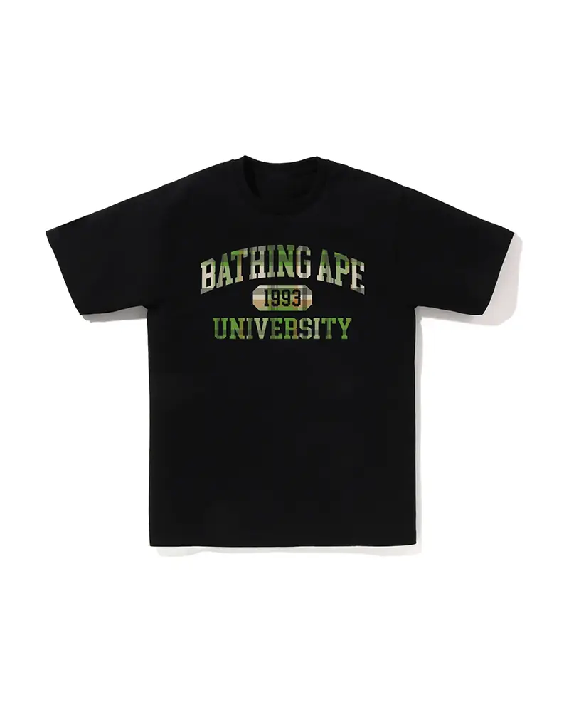 BAPE Check University College Logo Tee