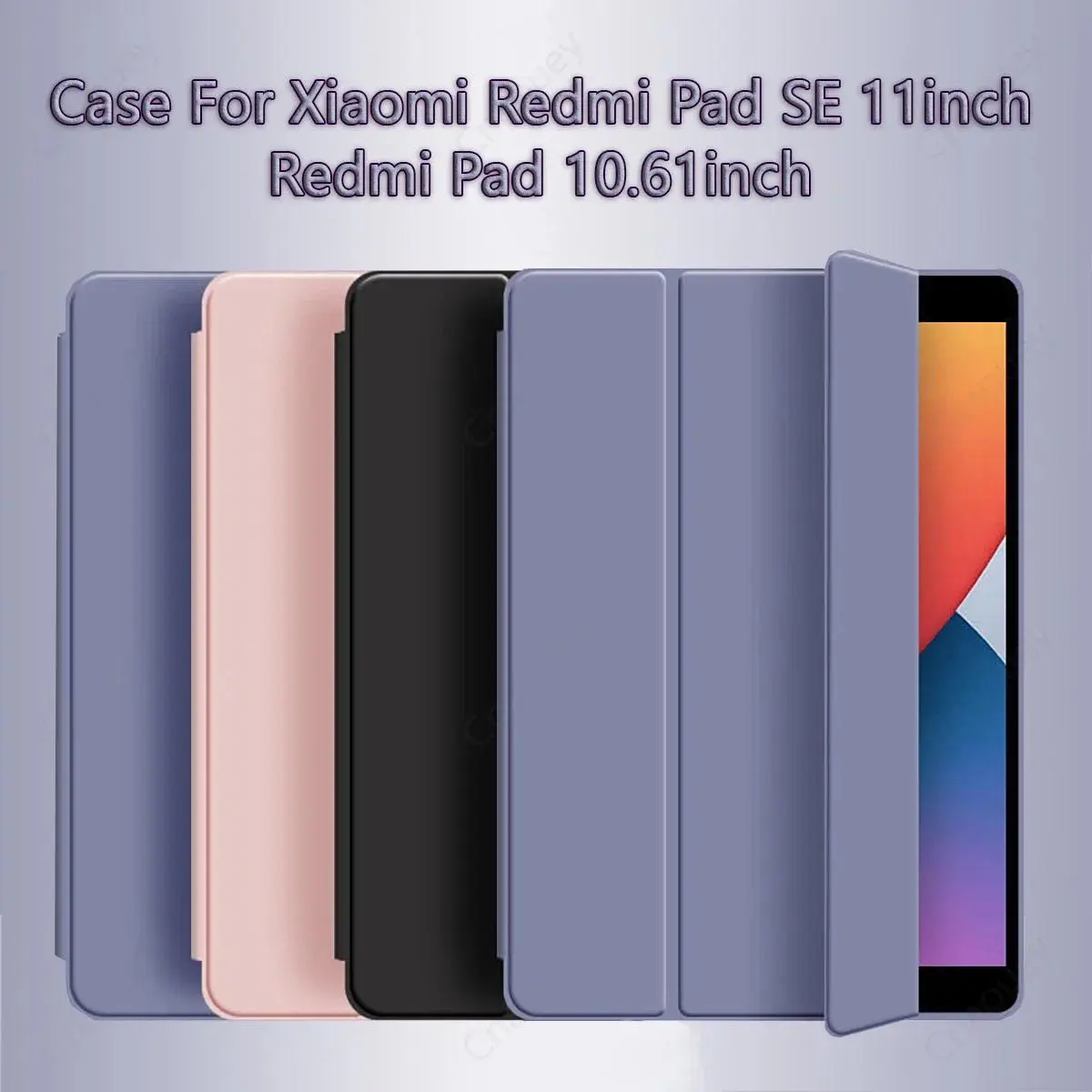 Case for Xiaomi Redmi Pad SE 11" 2023 Flip Stand PU Protective Cover for Redmi Pad 2 2025 Leather Shell Tablet Protective Case