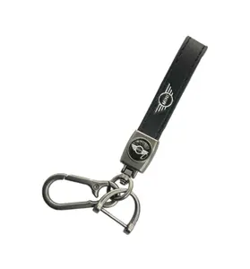 Genuine Leather Mini Cooper Keychain small gift