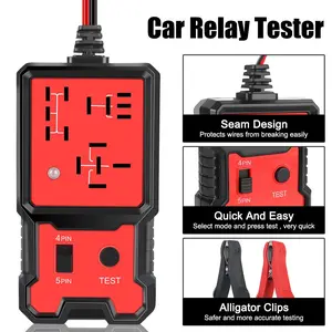 12V Relay Tester with LED Indicator Light and Battery Checker, Lightweight Compact Tool for Automotive Car Vehicle Diagnostic Test and Measurement