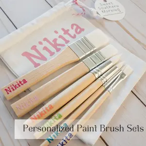 Personalized Kids Paint Brush Set