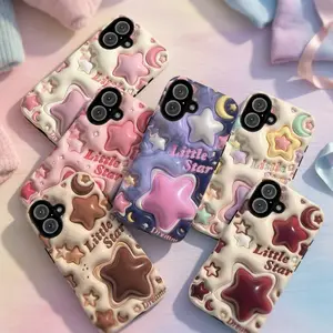 2D Printed Kawaii Little Star Dreamer Tough Case- Shockproof, Star Night, Candy, Gift for Super Solid Squishy Fans, Phone Cases For 11 to 17Promax