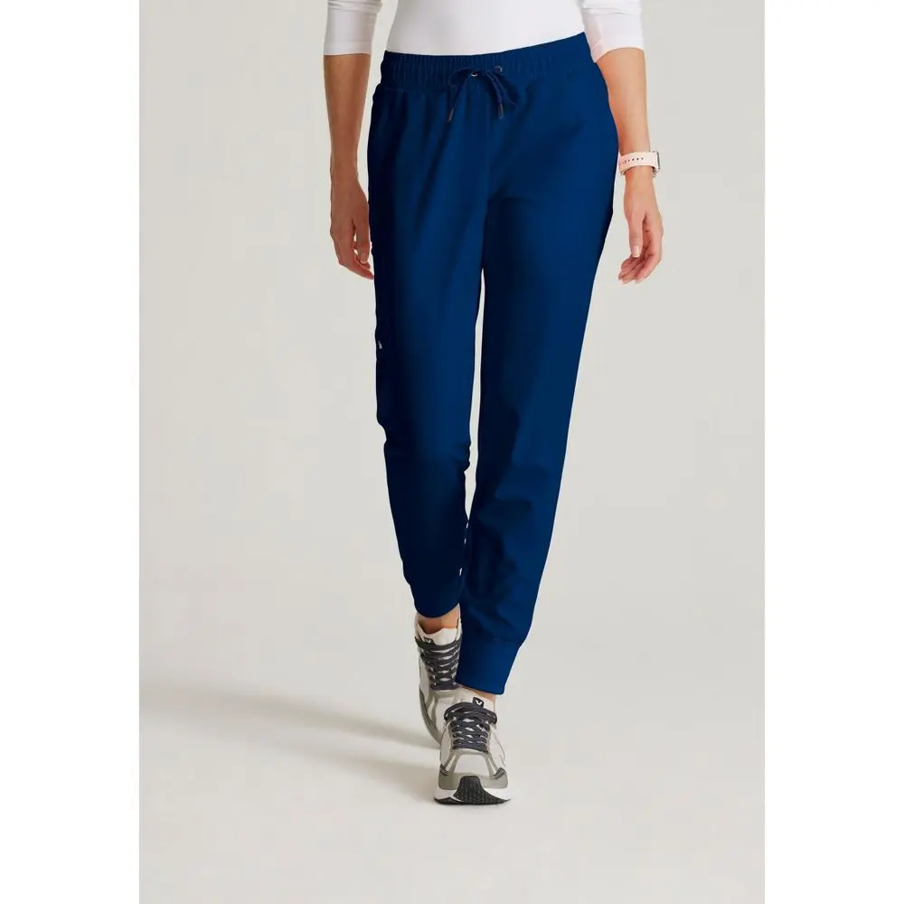 Barco Unify Women's Union 5-Pocket Elastic Waistband Rib Cuff Scrub Jogger X Small Indigo.
