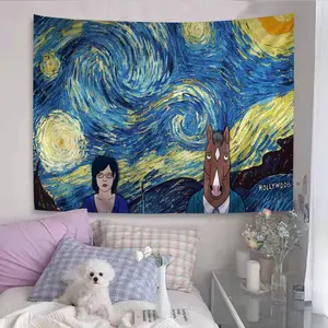 B-bojackes-horsemanS Hippie Wall Hanging Tapestries Bohemian Wall Tapestries Mandala INS Home Decor