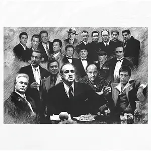 Gangster Movie Theme Tapestry – Classic Mafia Film Character Wall Hanging, Perfect for Boys & Girls Dorm Decor & Home Decor Tapestry, Ideal Classic Movie Fan Gifts, 2D Print Tapestry