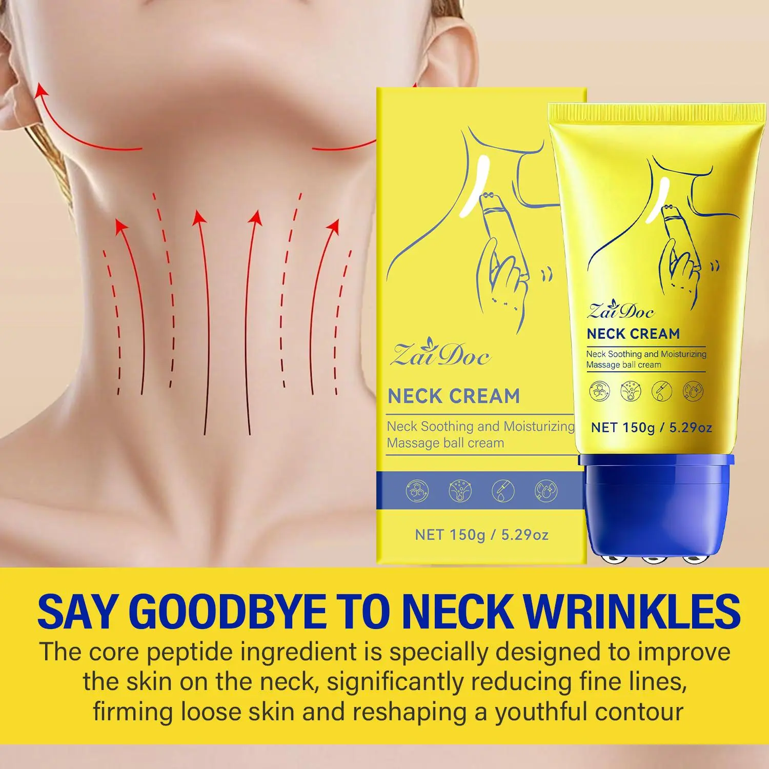 Zaidoc Neck Firming Cream 150g - Firms and lifts sagging skin